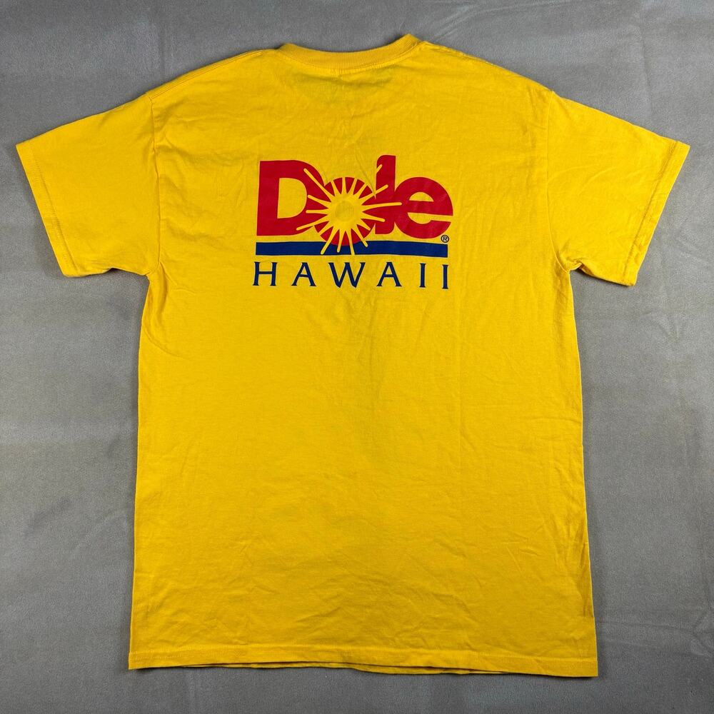 Dole Hawaii T Shirt Mens Yellow Graphic Logo Tourist Souvenir Tee Size M